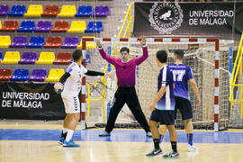 Partido Universidad de Málaga - Universidad de Suceava. Categoría masculina. Campeonato Europeo Universitario de Balonmano. Antequera. Julio de 2017