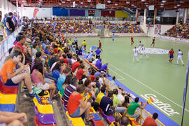 Partido España contra Eslovaquia. 14º Campeonato del Mundo Universitario de Fútbol Sala 2014 (FUTSAL). Antequera. Julio de 2014