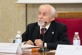 Antonio García Lizana. Presentación de la memoria del 50 Aniversario de la Facultad de Económicas. Facultad de Ciencias Económicas y Empresariales. Marzo de 2019