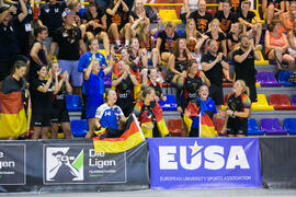 Partido Universidad de Suceava - Universidad de Duisburg-Essen. Categoría masculina. Campeonato Europeo Universitario de Balonmano. Antequera. Julio de 2017