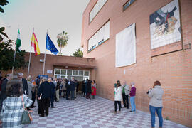 Momentos previos a la presentación del mural conmemorativo del 50 Aniversario de la Facultad de Económicas. Facultad de Ciencias Económicas y Empresariales. Marzo de 2019