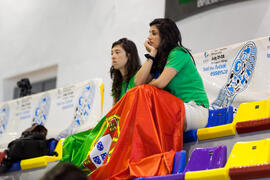 Asistentes al partido Portugal contra Rusia. 14º Campeonato del Mundo Universitario de Fútbol Sala 2014 (FUTSAL). Antequera. Julio de 2014