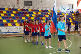 Equipo de Rusia. Inauguración del 14º Campeonato del Mundo Universitario de Fútbol Sala 2014 (FUTSAL). Antequera. Julio de 2014