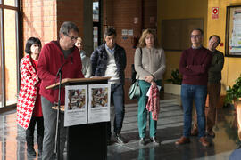 Presentación de la instalación "Biblioteca de Babel XIII", de José Ignacio Díaz de Rábago. Biblioteca General. Enero de 2018