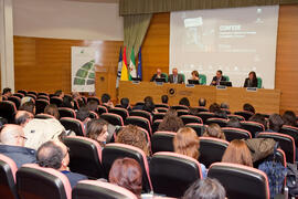 Intervención de Francisco de la Torre. Inauguración de la reunión de la Conferencia de Decanos de Economía y Empresa. Edificio del Rectorado. Noviembre de 2014