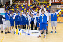 Universidad de Duisburg-Essen segundo clasificado en la categoría masculina. Ceremonia de clausura del Campeonato Europeo Universitario de Balonmano. Antequera. Julio de 2017