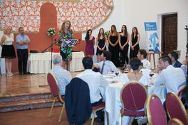Intervención de María Chantal Pérez. Cena de gala con motivo del Campeonato del Mundo Universitario de Balonmano. Antequera. Junio de 2016