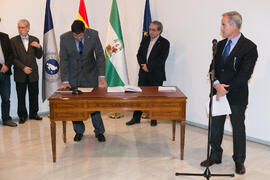 Toma de Posesión de José Jiménez Jiménez como Director de Enseñanzas de Grado de la Universidad de Málaga. Edificio del Rectorado.  Marzo de 2016