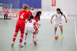 Partido Rusia contra Costa Rica. 14º Campeonato del Mundo Universitario de Fútbol Sala 2014 (FUTSAL). Antequera. Julio de 2014