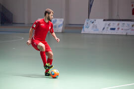 Partido Tailandia contra Georgia. 14º Campeonato del Mundo Universitario de Fútbol Sala 2014 (FUTSAL). Antequera. Julio de 2014