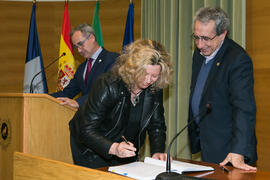 Toma de posesión de Magdalena María Martín Martínez como nueva catedrática de Ciencia Política, Derecho Internacional Público y Derecho Procesal. Edificio del Rectorado. Marzo de 2017