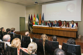 Mesa presidencial. Entrega del IX Premio Gauss. Facultad de Ciencias Económicas y Empresariales. Junio de 2018