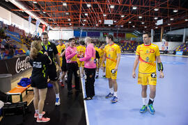 Partido Japón - España. Categoría masculina. Campeonato del Mundo Universitario de Balonmano. Antequera. Julio de 2016