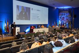 Discurso de Teodomiro López. Investidura de Hermanfrid Schubart, Alejandro Portes y Luis Enrique de la Villa como Doctores "Honoris Causa" por la Universidad de Málaga. Paraninfo. Octubre de 2024