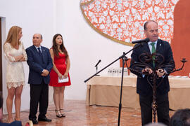 Entrega de premios, de parte de FISU, de la Universidad de Málaga, del ayuntamiento de Antequera y del Comité Organizador. 14º Campeonato del Mundo Universitario de Fútbol Sala 2014 (FUTSAL). Antequera. Julio de 2014