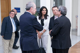 Visita de Álex Mejía a la Universidad de Málaga. Presentación del Centro Internacional de Autoridades y Líderes. Edificio del Rectorado. Julio de 2018