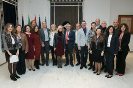 Foto de grupo tras la Toma de Posesión de Personal de Administración y Servicios de la Universidad de Málaga. Edificio del Rectorado. Febrero de 2019
