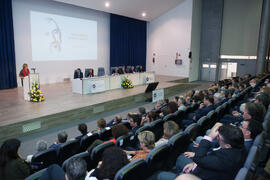 Intervención de Adelaida de la Calle. Homenaje en recuerdo del profesor José María Troya. Salón de Actos de la Escuela Técnica Superior de Ingeniería Informática. Octubre de 2016