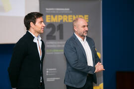 Eugenio José Luque y David Meca. Seminario "Emprende 21". Paraninfo. Noviembre de 2017
