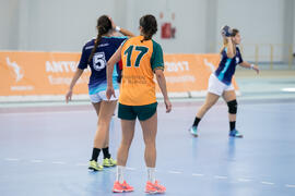Partido Universidad de Málaga - Universidad de Valencia. Categoría femenina. Campeonato Europeo Universitario de Balonmano. Antequera. Julio de 2017