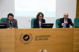 Clausura de la jornada "Brexit y Gibraltar. Un reto con oportunidades conjuntas". Edificio del Rectorado. Febrero de 2017