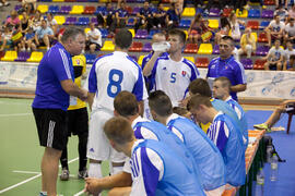 Partido España contra Eslovaquia. 14º Campeonato del Mundo Universitario de Fútbol Sala 2014 (FUTSAL). Antequera. Julio de 2014