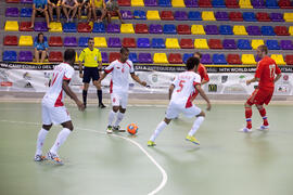 Partido Rusia contra Omán. 14º Campeonato del Mundo Universitario de Fútbol Sala 2014 (FUTSAL). Antequera. Julio de 2014