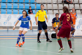 Partido Brasil contra Portugal. 14º Campeonato del Mundo Universitario de Fútbol Sala 2014 (FUTSAL). Antequera. Julio de 2014