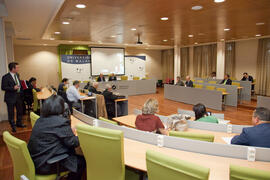 Presentación del XVIII Centenario de la Universidad de Salamanca. X Pleno del Consejo Universitario Iberoamericano (CUIB). Rectorado. Marzo de 2012