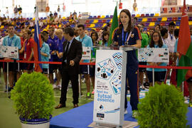 Isabel García. Inauguración del 14º Campeonato del Mundo Universitario de Fútbol Sala 2014 (FUTSAL). Antequera. Julio de 2014