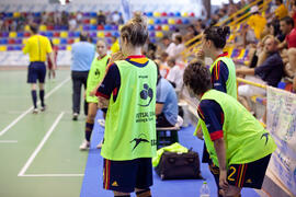 Partido España contra Portugal. 14º Campeonato del Mundo Universitario de Fútbol Sala 2014 (FUTSAL). Antequera. Julio de 2014