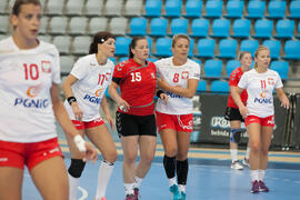 Partido Polonia - República Checa. Categoría femenina. Campeonato del Mundo Universitario de Balonmano. Antequera. Junio de 2016