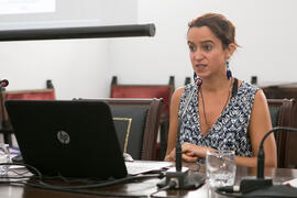 Carlota Pérez-Reverte. Curso "Arqueología subacuática y turismo: una ventana azul al pasado". Cursos de Verano de la Universidad de Málaga. Málaga. Julio de 2018