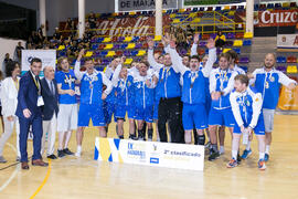 Universidad de Duisburg-Essen segundo clasificado en la categoría masculina. Ceremonia de clausura del Campeonato Europeo Universitario de Balonmano. Antequera. Julio de 2017