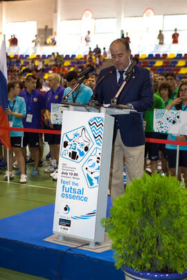 Manuel Jesús Barón. Inauguración del 14º Campeonato del Mundo Universitario de Fútbol Sala 2014 (FUTSAL). Antequera. Julio de 2014