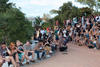 Asistentes al acto de bienvenida a los alumnos de intercambio internacional y estudiantes del centro Internacional de Español. Jardín Botánico.  Abril de 2014