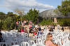 Momentos previos al acto de bienvenida a los alumnos de intercambio internacional de la Universidad de Málaga. Jardín botánico. Octubre de 2015