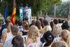 Intervención de Julio Andrade. Bienvenida a los alumnos de intercambio internacional de la Universidad de Málaga. Jardín botánico. Octubre de 2015