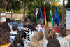 Intervención de José Ángel Narváez. Bienvenida al alumnado de intercambio internacional de la Universidad de Málaga. Jardín botánico. Octubre de 2015