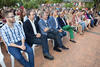 Asistentes al acto de bienvenida al alumnado de intercambio internacional de la Universidad de Málaga. Jardín botánico. Octubre de 2015