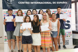Graduación del alumnado del CIE de la Universidad de Málaga. Centro Internacional de Español. Julio de 2015