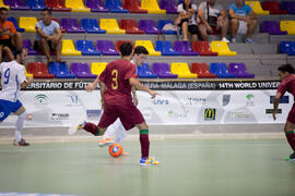 Partido Portugal contra Georgia. 14º Campeonato del Mundo Universitario de Fútbol Sala 2014 (FUTSAL). Antequera. Julio de 2014