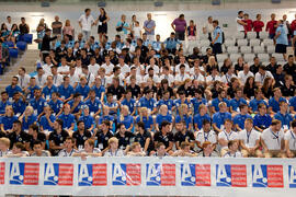 Deportistas participantes. Ceremonia de apertura del IX Campeonato de Europa Universitario de Fútbol Sala. Antequera. Julio de 2013