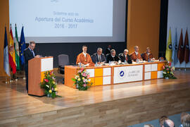Apertura del Curso Académico 2016/2017 de la Universidad de Málaga. Salón de actos de la Escuela de Ingenierías Industriales. Septiembre de 2016