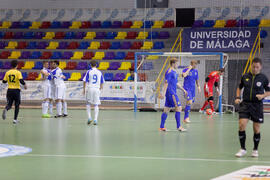 Partido Ucrania contra Eslovaquia. 14º Campeonato del Mundo Universitario de Fútbol Sala 2014 (FUTSAL). Antequera. Julio de 2014