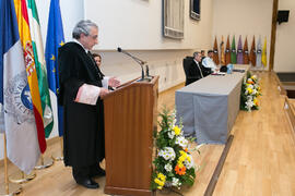 José Ángel Narváez en la investidura de nuevos doctores por la Universidad de Málaga. Paraninfo. Marzo de 2016