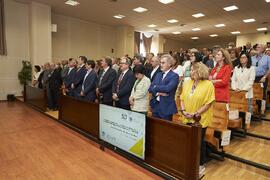 Asistentes a la celebración del 50 Aniversario de la Facultad de Medicina de la Universidad de Málaga. Facultad de Medicina. Octubre de 2022