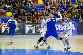 Partido Universidad de Suceava - Universidad de Duisburg-Essen. Categoría masculina. Campeonato Europeo Universitario de Balonmano. Antequera. Julio de 2017