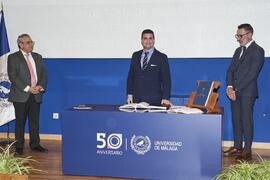 Toma de posesión de Francisco Javier Fortes Román como profesor titular del Área de Química Analítica de la Universidad de Málaga. Toma de posesión de nuevos catedráticos y profesores titulares de la Universidad de Málaga. Paraninfo. Noviembre de 2023
