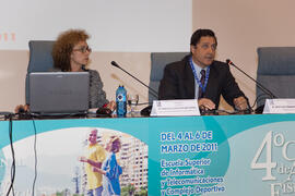 Marta Carranza y José Luis Chinchilla. Conferencia inaugural del 4º Congreso Internacional de Actividad Físico-Deportiva para Mayores. Escuela Técnica Superior de Ingeniería Informática y Telecomunicaciones. Marzo de 2011